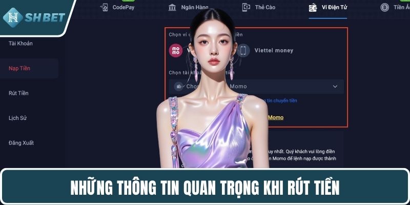 Những thông tin quan trọng khi rút tiền